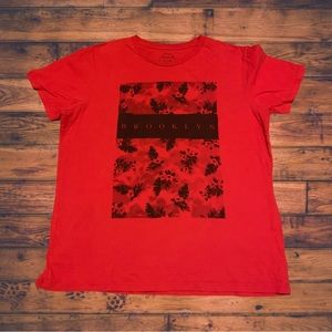 Brooklyn Calling NYC New York City Floral Shirt Red And Black Hipster Spencer’s